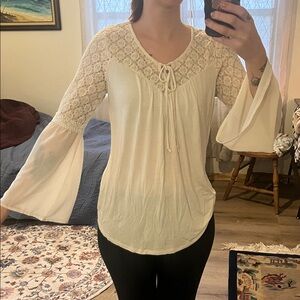 Bell sleeve  ivory Lace Blouse